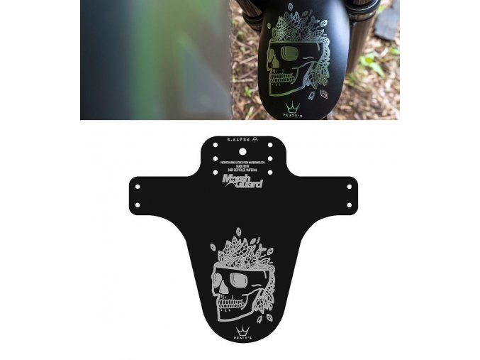 peatys mudguard SkulllChrome