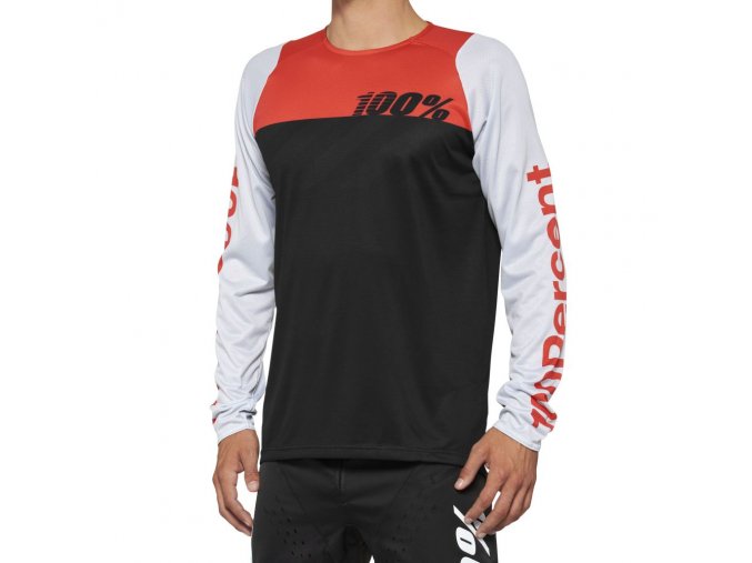 r core long sleeve jersey black racer red 01