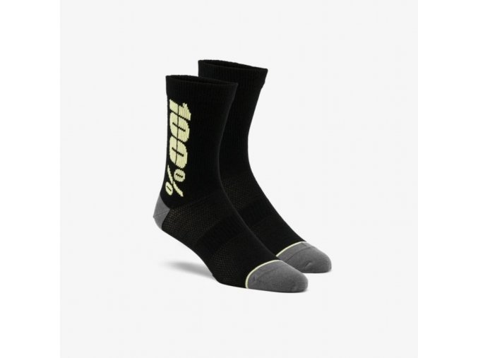 rythym merino wool performance socks black yellow