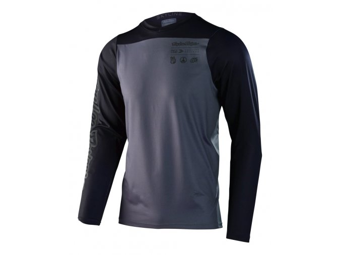 TLD Skyline LS Chill Jersey mono charcoal 01