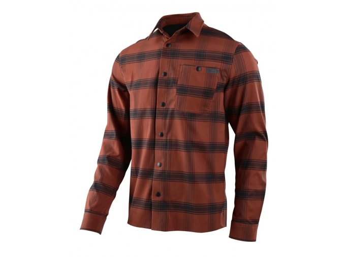 TLD Grind Flannel Stripe Russet 01