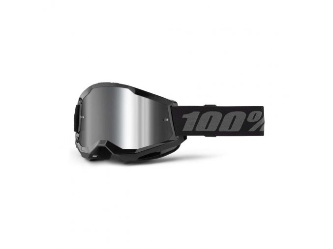 strata 2 goggle black mirror silver lens