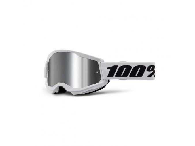 strata 2 goggle white mirror silver lens