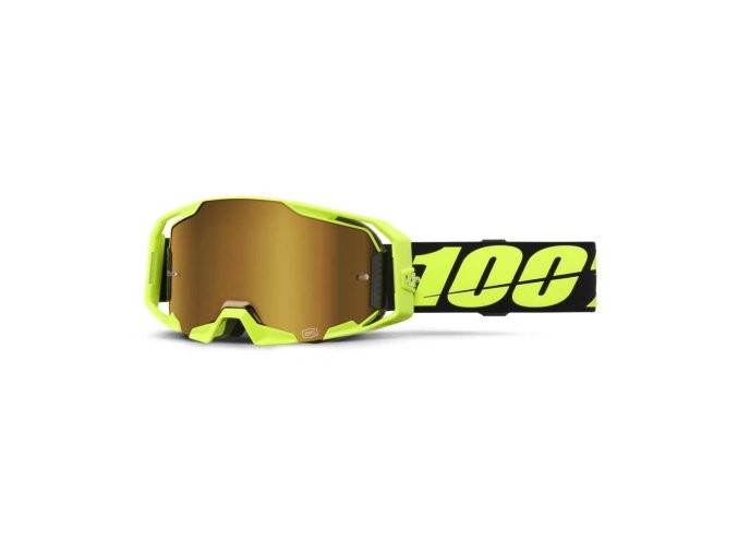 armatic goggle neon yellow mirror true gold lens