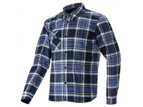 kosela AS Whistler wind block plaid shirt blue 01