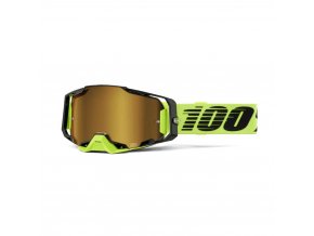 armega goggle neon yellow mirror gold lens