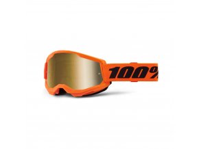 strata 2 goggle neon orange mirror gold lens