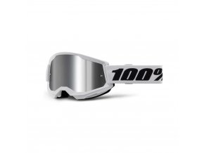 strata 2 goggle white mirror silver lens