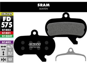 Brzdové platničky GALFER FD575 SRAM Maven