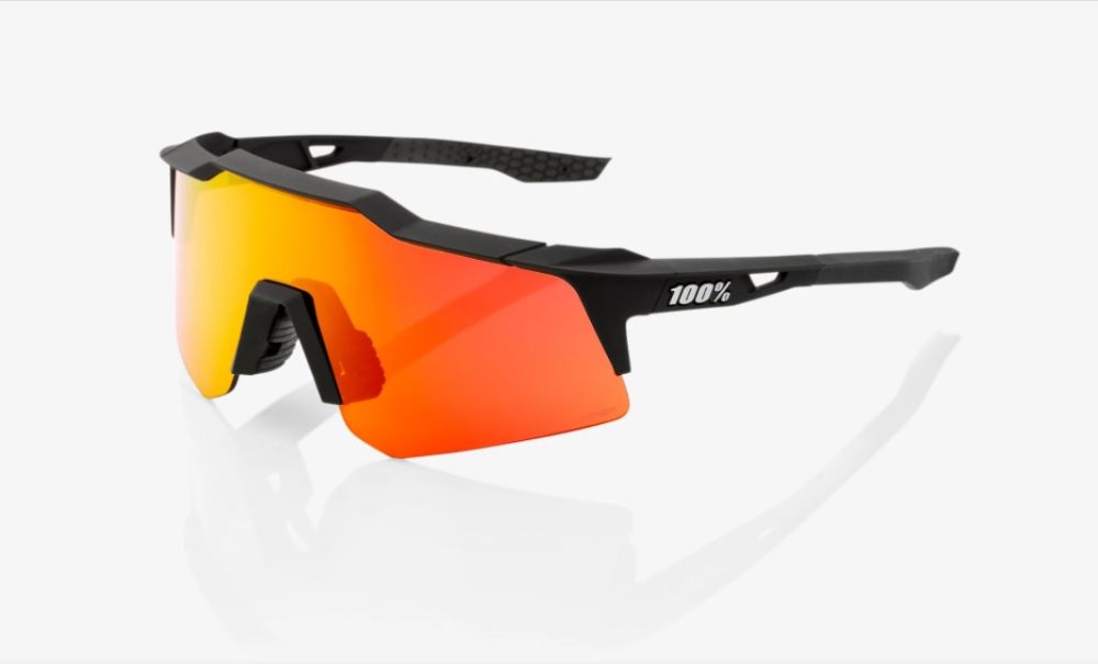 100% Okuliare 100% SPEEDCRAFT XS Soft Tact Black - HiPER Red Multilayer Mirror Lens