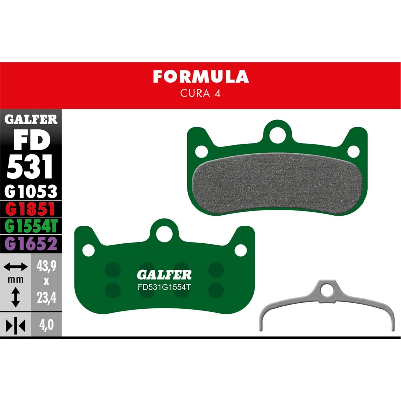 Brzdové platničky GALFER FD531 Formula Cura 4 Zmes: PRO / RACE
