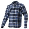 kosela AS Whistler wind block plaid shirt blue 01