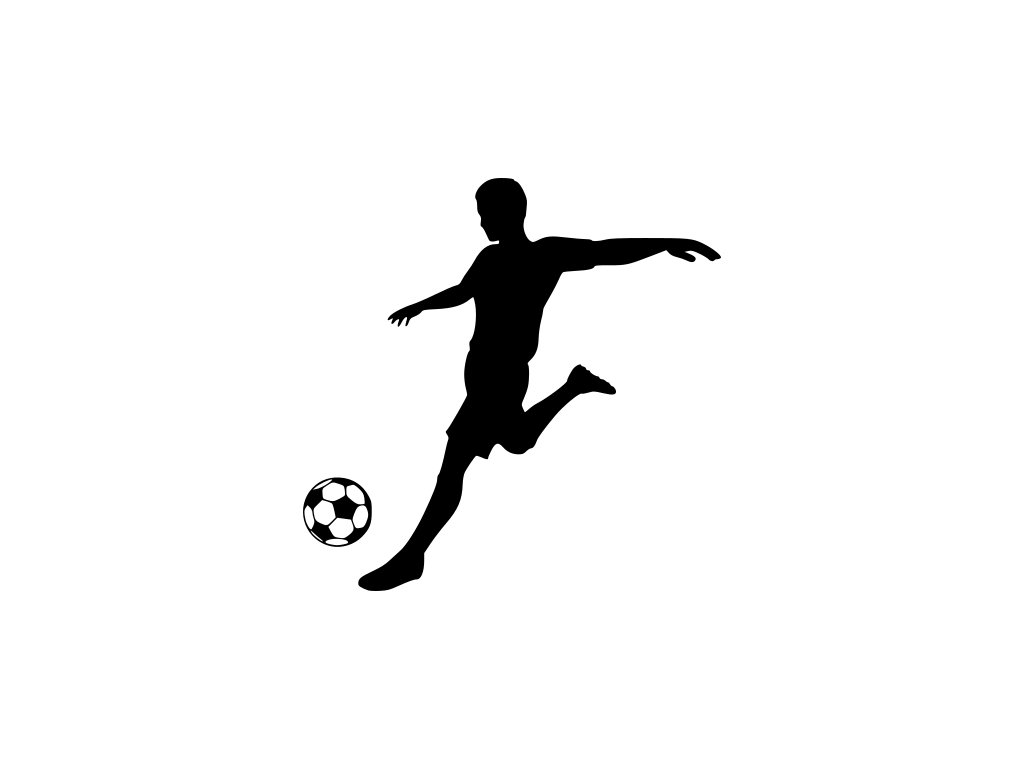 Fotbal - fotbalista střela na branku
