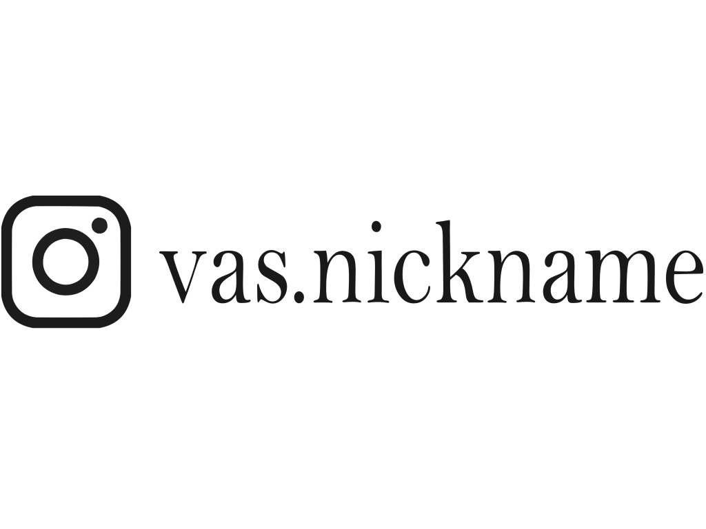 Samolepka Vlastní Instagram profil - font Bell MT