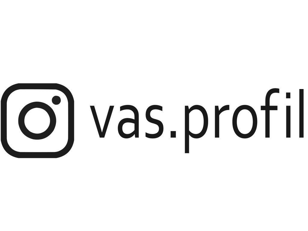 Samolepka Vlastní Instagram profil - font Corbel