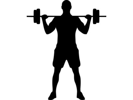 Samolepka - Fitness cvičení s činkami