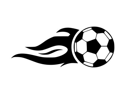 Samolepka - Fotbal - fotbalový míč Pumelice s plameny