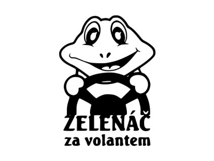 Samolepka na auto - Zelenáč za volantem