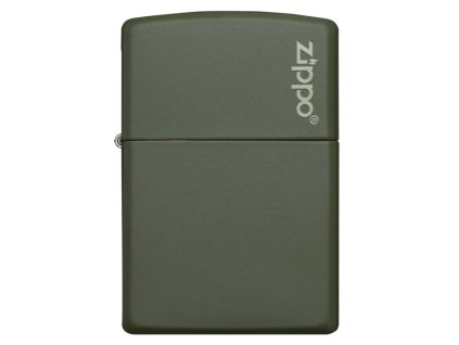 Zapalovač Zippo Green Matte Logo 26093