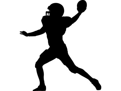 Samolepka Americký fotbal Quarterback 1 levá
