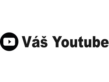 Samolepka Vlastní Youtube profil - Arial Black