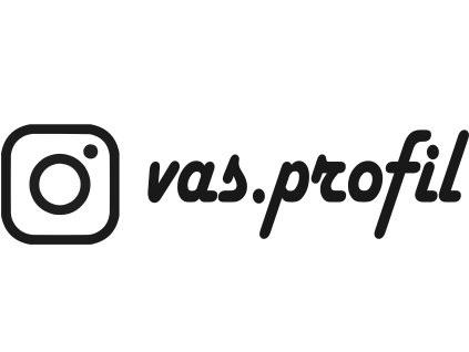 Samolepka Vlastní Instagram profil - font Harlow solid italic