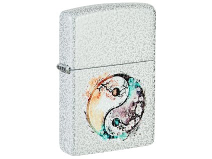 Zapalovač Zippo s uměleckým akvarelovým potiskem symbolů Jin a Jang.