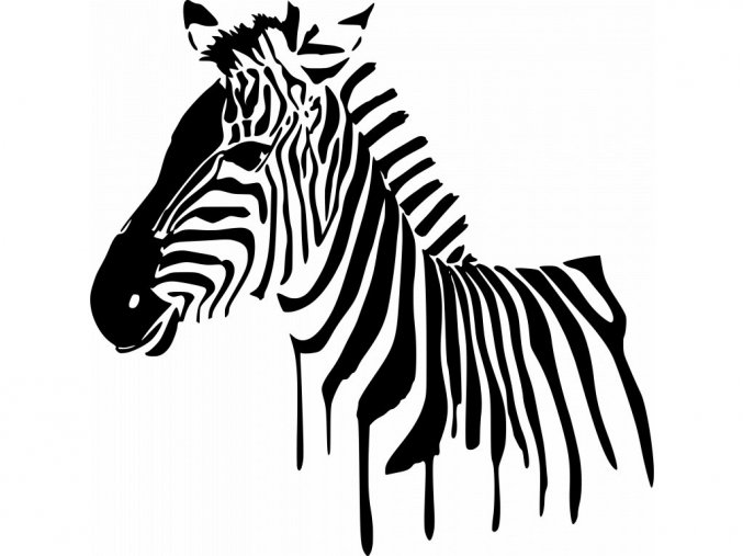 Samolepka na zeď Zebra 1