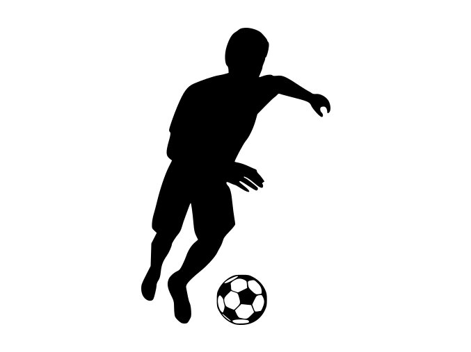 Samolepka - Fotbal - fotbalista vedení míče