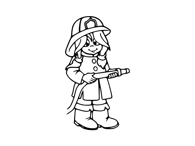 Samolepka Hasiči - Holka hasička