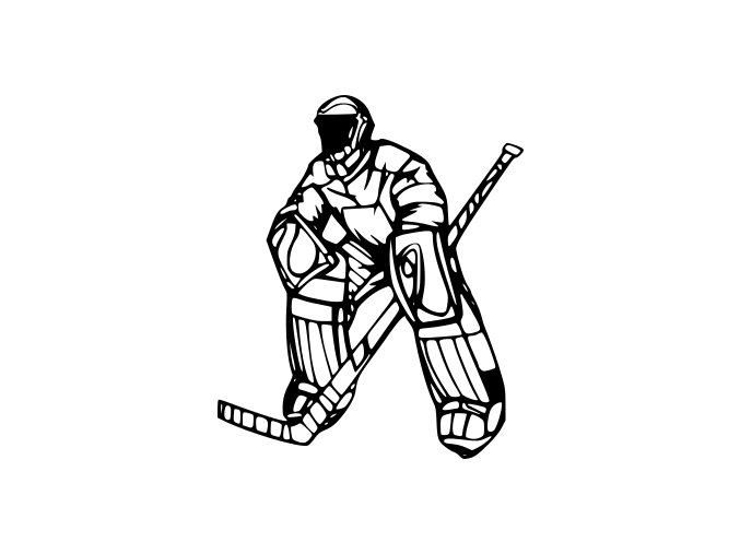 Samolepka - Hokejový brankář