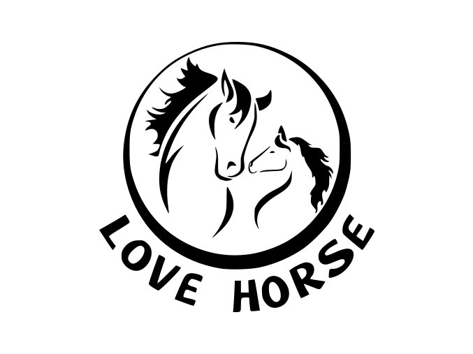 Samolepka - LOVE HORSE