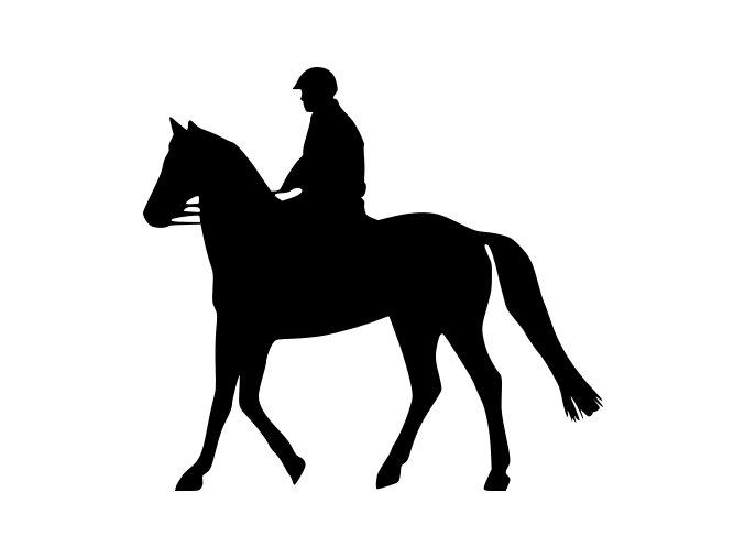 Samolepka - Muž na koni