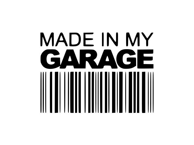 Samolepka na auto - Made in my garage