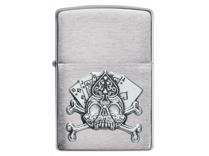 Zippo zapalovač Card Skull Emblem 21937