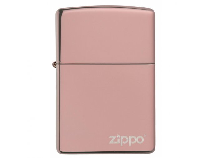 Zapalovač Zippo High Polish Rose Gold Logo 26908