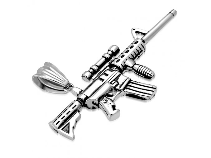 <img src="www.gravon.cz/přívěšek.jpg" alt="Přívěsek útočná puška M16 chirurgická ocel">