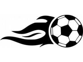 Samolepka - Fotbal - fotbalový míč Pumelice s plameny