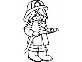 Samolepka Hasiči - Holka hasička
