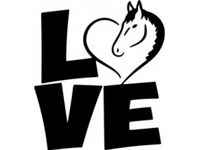 Samolepka - Kůň LOVE