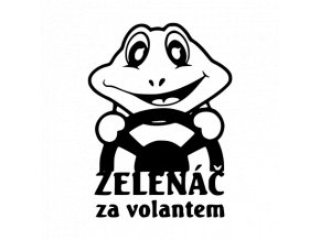 Samolepka na auto - Zelenáč za volantem