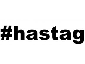 Vlastní #HashTag - samolepka na auto