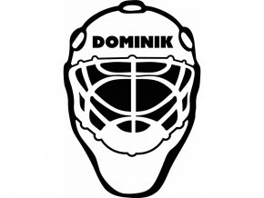 Samolepky na zeď dětské chlapecké jméno hokejová helma