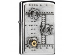 Benzínový Zippo zapalovač Bullet Holes 3D 21805