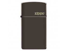 Zapalovač Zippo Slim Brown Logo 26958