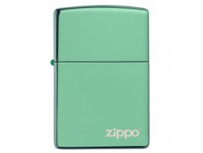 Zapalovač Zippo High Polish Green Logo 26585