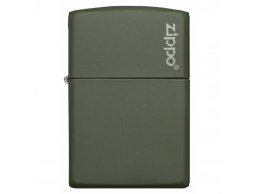 Zapalovač Zippo Green Matte Logo 26093