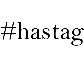 Vlastní #HashTag - samolepka na auto - font Bell MT