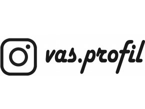 Samolepka Vlastní Instagram profil - Harlow solid italic