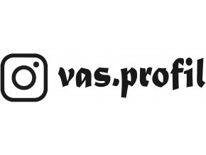Samolepka Vlastní Instagram profil - Matura MT Script Capitals